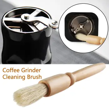 

Coffee Grinder Cleaning Brush Machine Cleaning Tool Natural Bristles Wooden Dusting Espresso Brush with Wooden Handle 30E