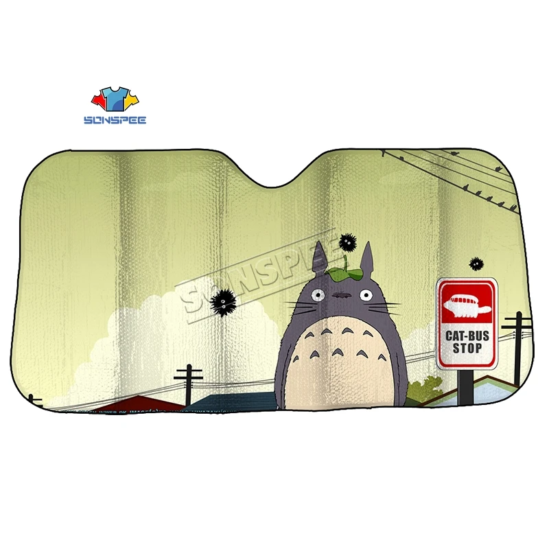 3D печать Hayao Miyazaki Animationg Мой сосед Тоторо солнцезащитные очки Авто ветровое стекло тенты автомобиля Защита от солнца на переднее стекло крышка