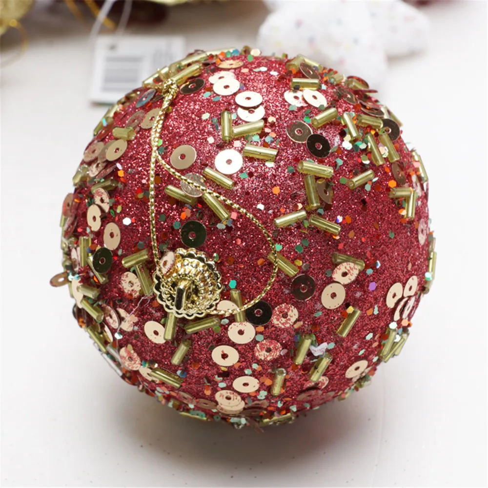 Рождественские блестящие шары со стразами Bolas De Navidad Рождественские елочные украшения Adornos Arbol Navidad Рождественские шары