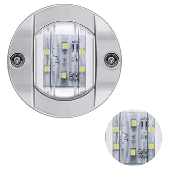 

4Pcs Round Stainless Steel Cold LED Tail Lamp Yacht Accessories Waterproof DC 12V Marine Boat Transom LED Stern Light Hot Sale