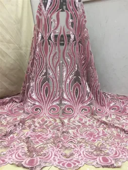 

2BZL-20.41408 New design good looking french lace fabric african lace fabric with velevt mesh embroidery mesh tulle fabric