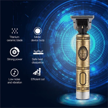 

Close Cutting Hair Trimmer T-Blade Rechargeable Hair Trimmer Set Hair Clipper T Outliner Cordless T-Blade Trimmer Cutting Tools