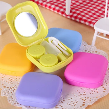 

Portable Contact Lenses Case Travel Contact Lenses Container Storage Box Tweezer Bottle Rod Eyewear Accessories Color Random 1pc