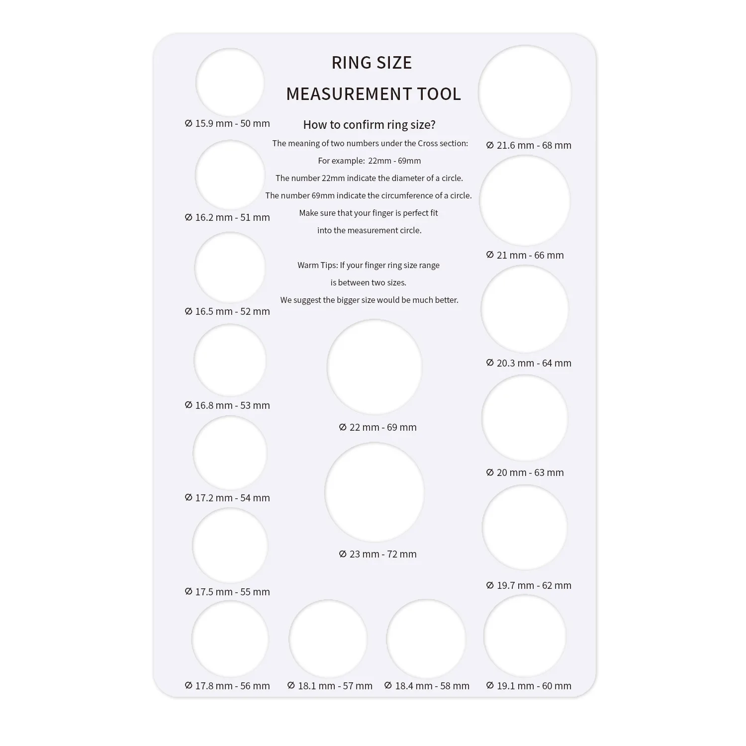 International Ring Size Conversion Chart | Olivia Ewing Jewelry