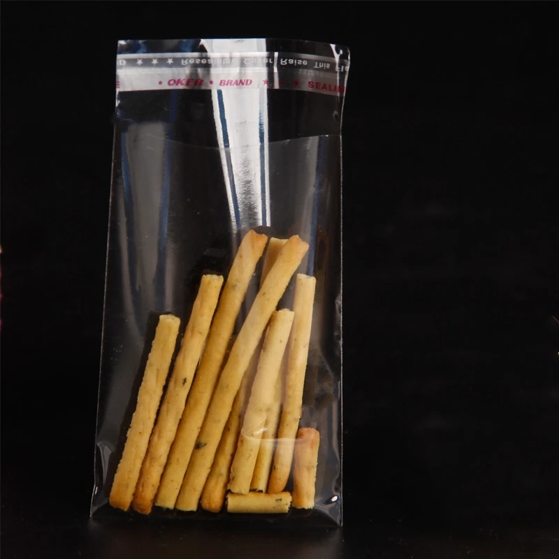 

500/1000pcs 9*17cm Clear Transparent Self Adhesive Opp Jewelry Gift Food Candy Cookie Bags Packing Card Little Plastic Bag Deco
