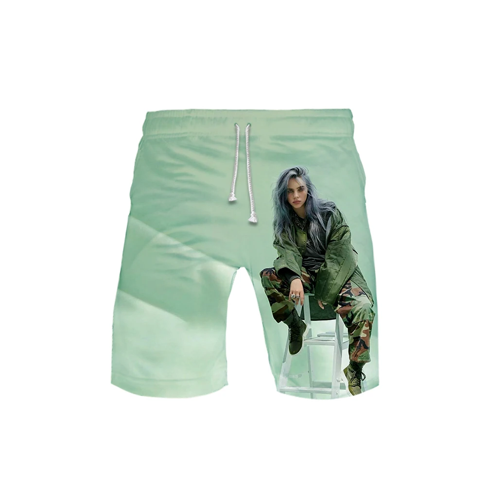 Новинка Billie Eilish 3D принт 3D пляжные шорты Мужская модная уличная одежда шорты Горячая Распродажа Harajuku модная летняя одежда