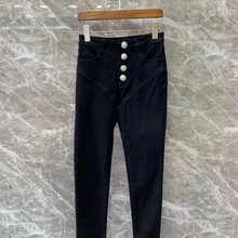 Зима новое однобортное пальто женские джинсы, фрезер для ногтей, сверлильный 1204