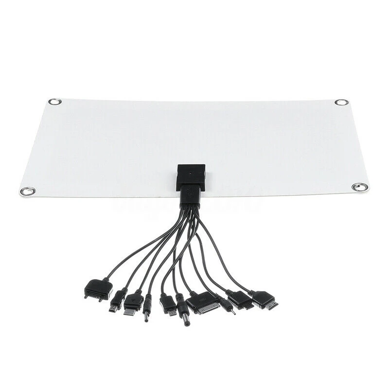 30 Вт USB Панели солнечные USB Солнечный Зарядное устройство 5/12V 10 в 1 кабель для зарядки для лодки автомобиля домашнее кемпинговое Пеший Туризм