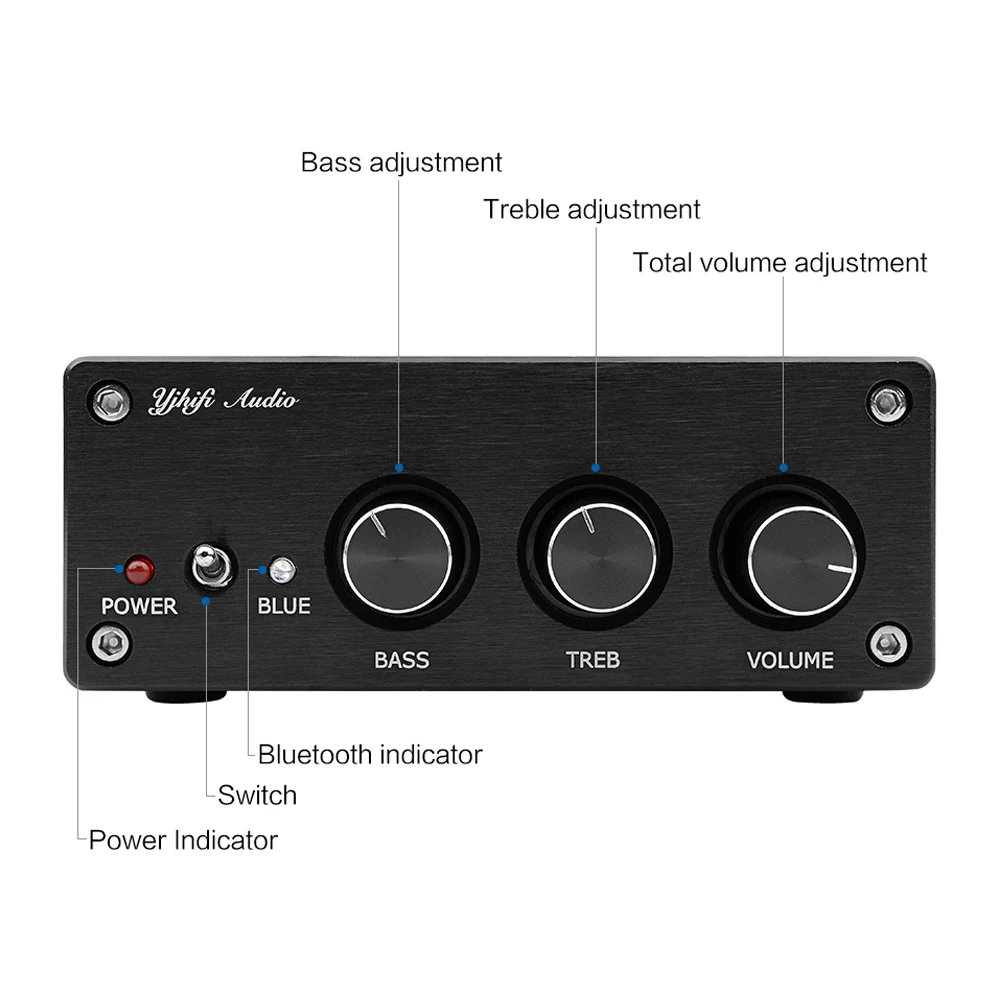 AIYIMA усилитель звука TAS5613 QCC3003 2,1 Bluetooth класса D усилитель звука 150 Вт+ 75Wx2 сабвуфер усилитель декодер DAC плата