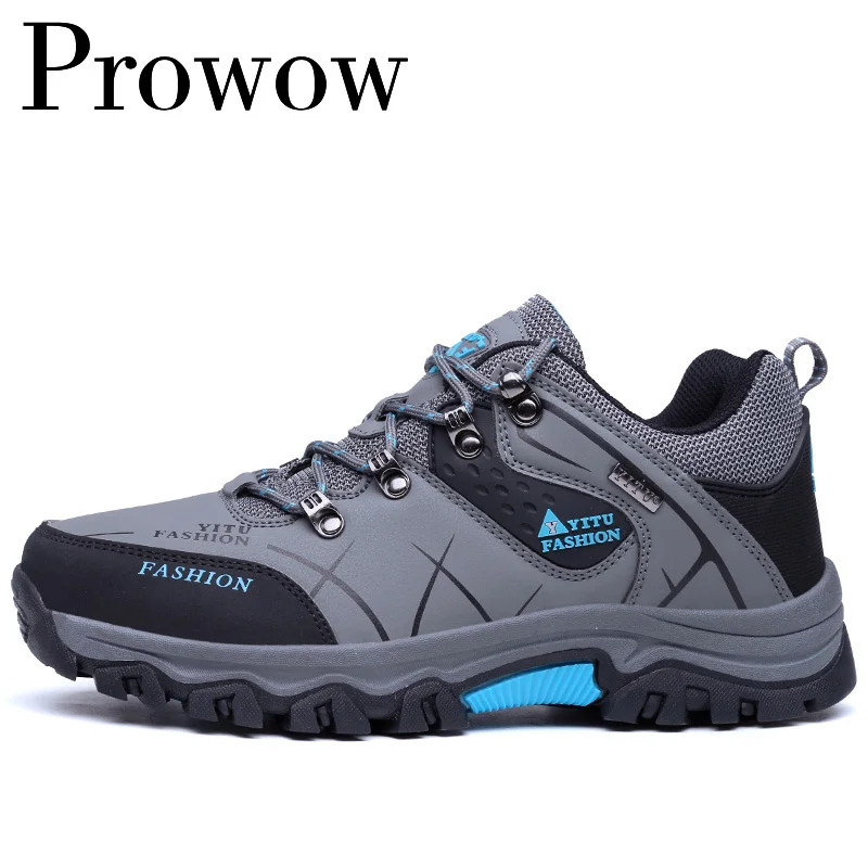 

2019 Autumn Hiking Shoes Men Women Waterproof Shoes Wear-resisting Climbing Mountain Shoes Leather Sport Sneakers Trekking Boot
