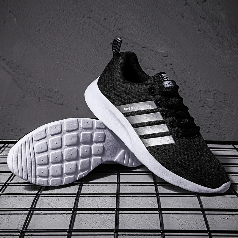 

New Mesh Men Casual Shoes Lac-up Shoes Lightweight Comfortable Breathable Walking Sneakers Women's Shoes Marathon running shoes