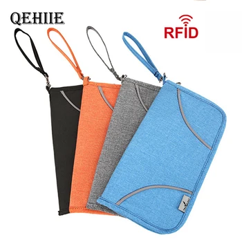 

RFID Travel Passport Wallet Multi-Function Waterproof Family Passport Holder Trip Document Organizer Credit Card Package Purse