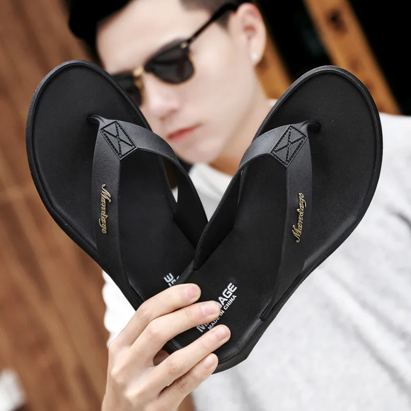 

2019 Summer Beach Men's Slippers Korean-style Trend Sandals Versitile Fashion Household Sandals