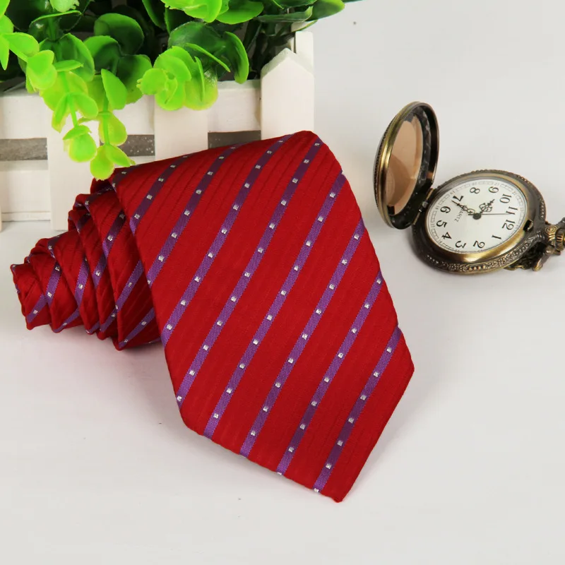 Галстуки для мужчин классическое Деловое платье свадебный галстук 8 см Полосатый галстук Модная рубашка аксессуары полиэстер - Цвет: 36