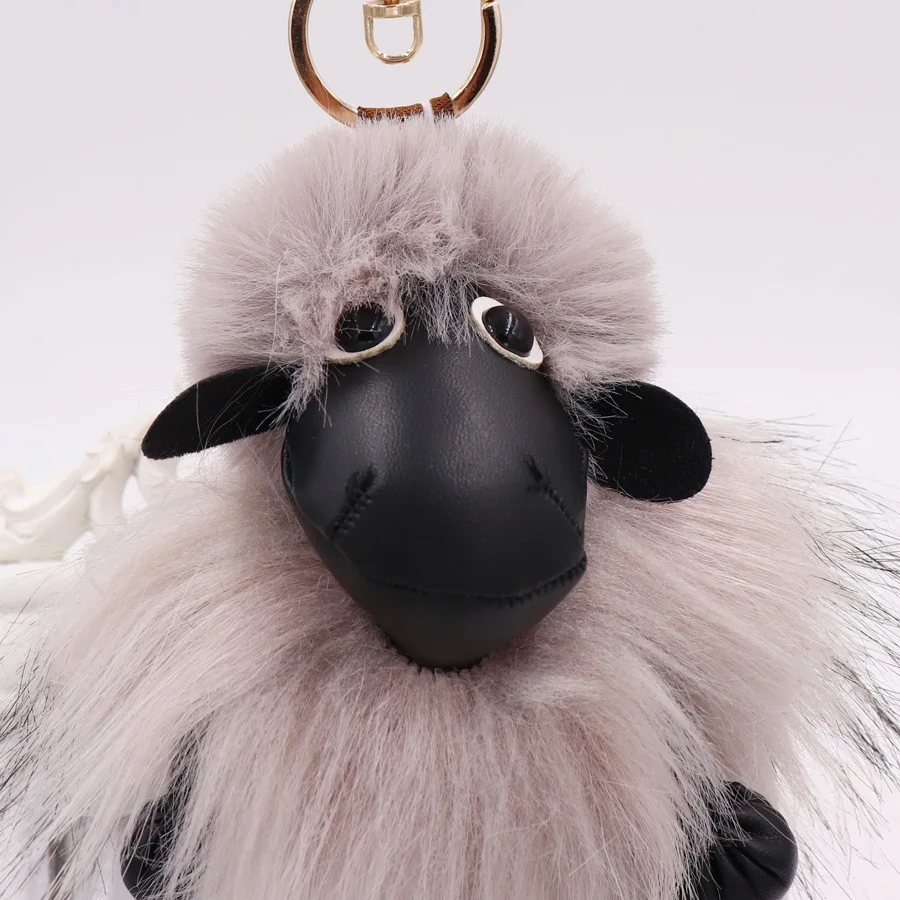 New Style Dolly Doll Pendant Car Key Ring Imitated Furs Lamb Plush Doll Pendant Gift Wholesale