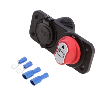 

Car 50A Battery Disconnect Rotary Isolator Switch and Dual 5V 3.1A USB Ports