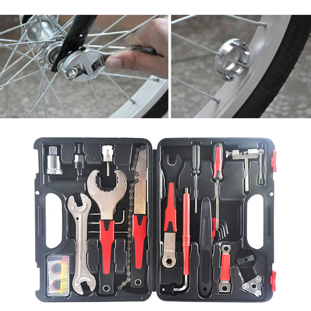 

MTB Road Bike Bicycle Repair Set Multifunction Freewheel Bottom Bracket Tool Kit Wrench Lever Chain Cutter
