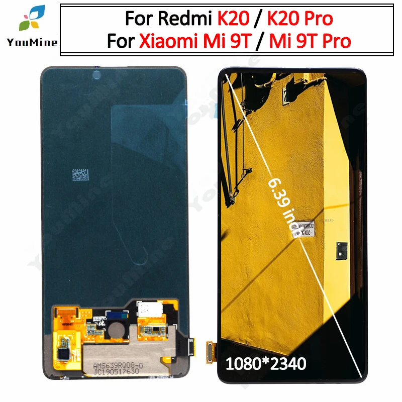 lcd no frame Для xiaomi mi 9t pro ЖК-дисплей сенсорный экран дигитайзер для xiaomi mi 9T дисплей в сборе Raplacement для xiaomi Red mi K20 lcd - Цвет: lcd no frame