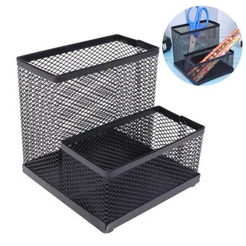 

1PC Creative Multifunctional Wrought Iron Combination Pen Holder Simple Office Storage Pen Holder Desktop Storage Container