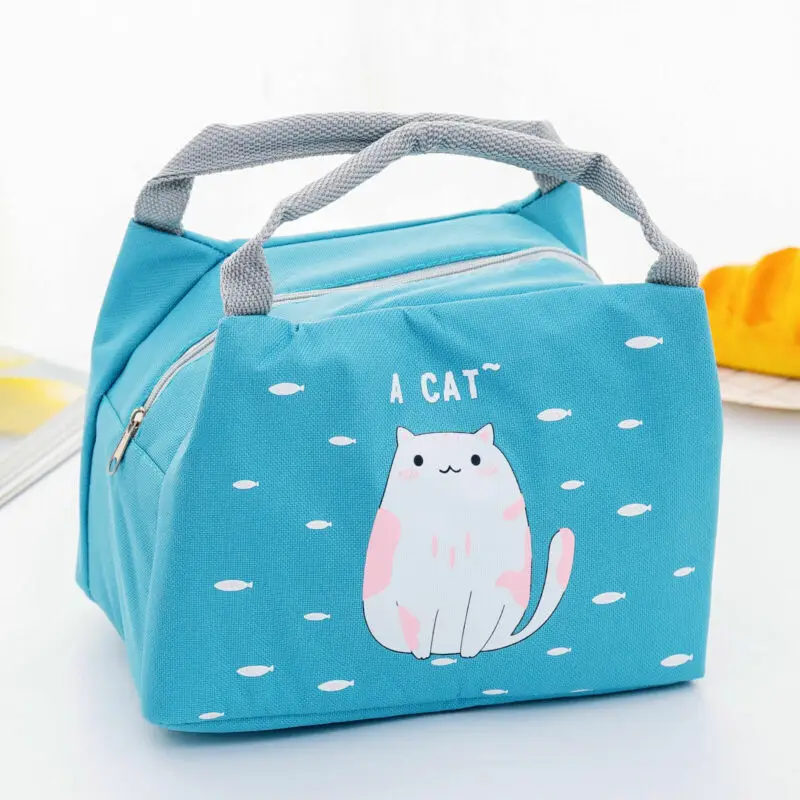 

2019 Newest Colorful Lunch Bags Portable Insulated Cool Picnic Lunch Bag Hot Food Handbag For Children Kids Adult Lunch Bags