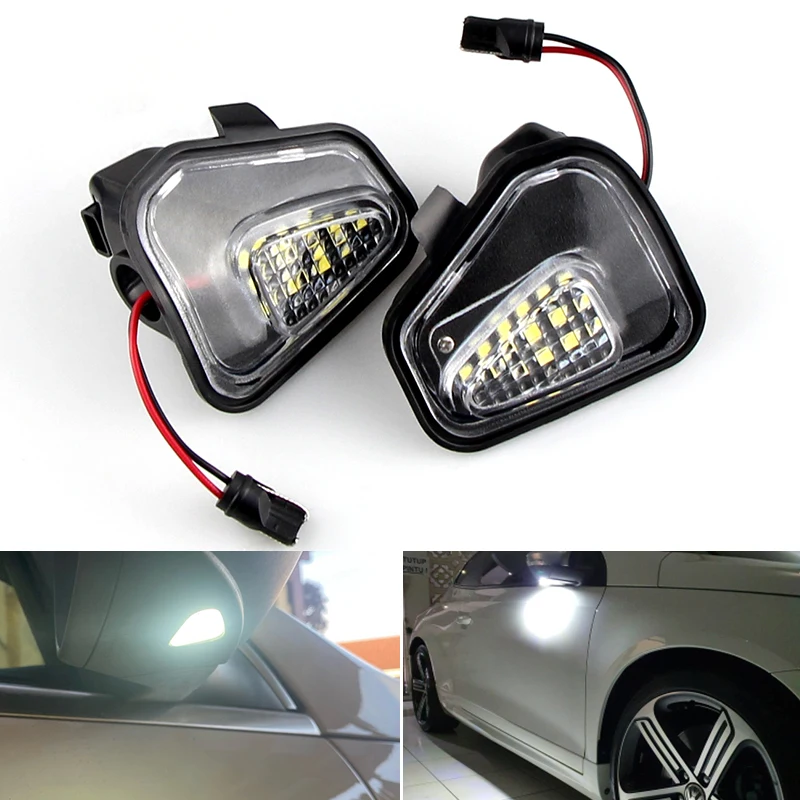 

2PCS For Volkswagen Passat B7 2011-2019 Passat CC 09-12 LED Puddle Light Bulb Under Side Mirror Light No Error Led Puddle Lamp
