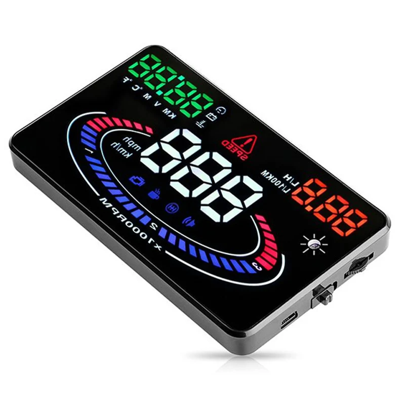 5,5 дюймов E300 автомобильный HUD Дисплей скорость RPM температура воды батарея OBDII интерфейс с 2D видением