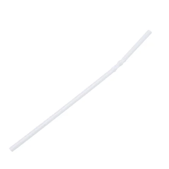 

New 35 Pcs 8" Long White Soft Plastic Flexible Drinking Straws for Party