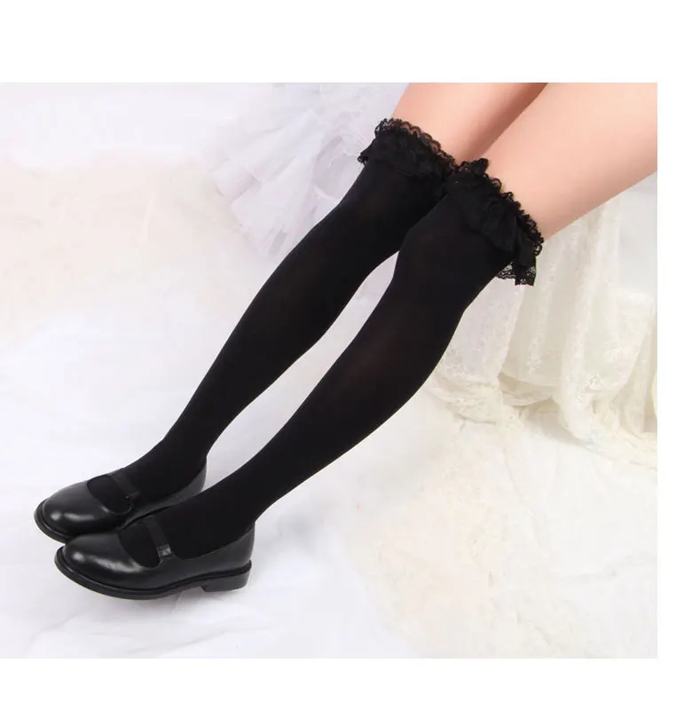 Cosplay&ware 1 Pair Lolita Socks Girls Japanese Style Pure Color Bow Lovely Cosplay Anime Stockings Sexy Leggings -Zentai shop online Hb50931fd299c43e88b215f58cf7abb8cf.jpg