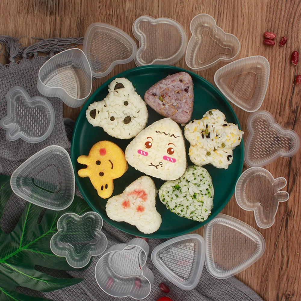 7pcs DIY Cute Sushi Maker Set Molds Japanese Making Tools Kit Herramientas Mould Rice Ball Mold Kitchen Cooking | - Цена: 264,73 - 352,98 руб.