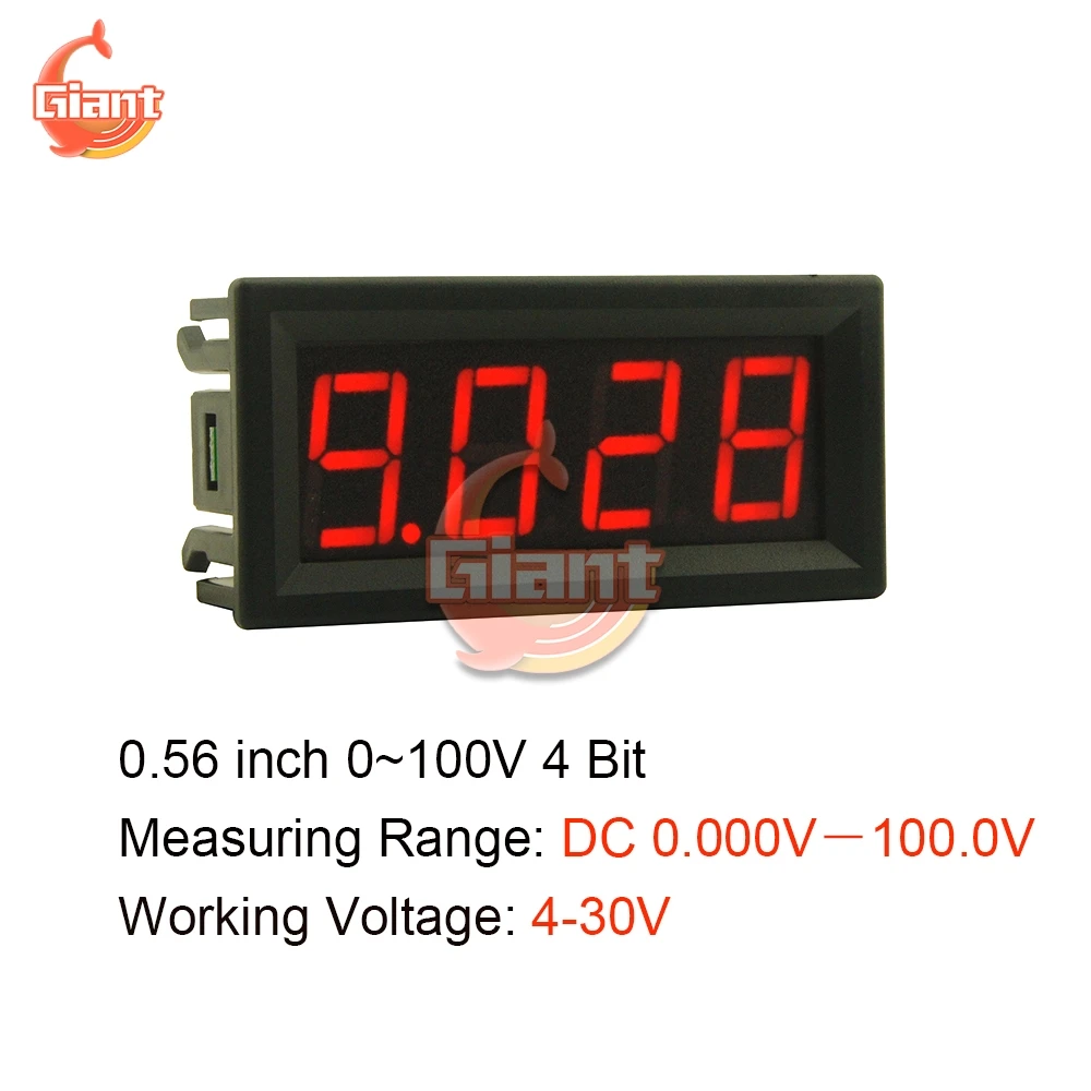 Rosso/Blu/Verde LED 3-Display digitale Volt di Tensione Voltmetro Panel Meter accurate 
