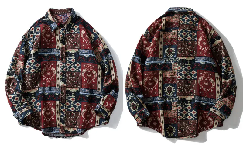 Southwestern Aztec Tribal Indian Button Shirts