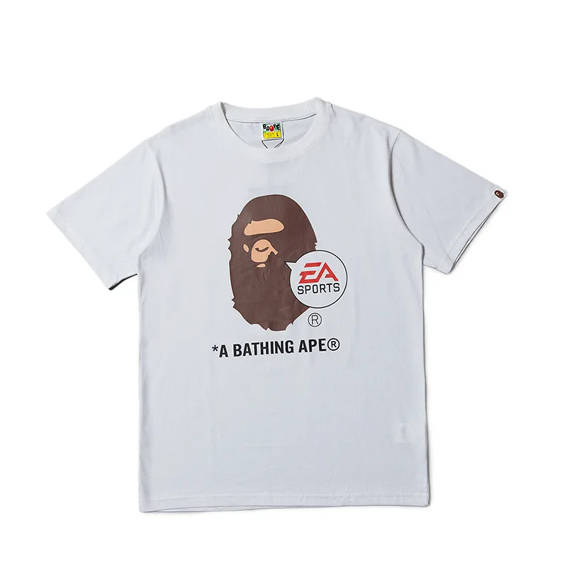 

Japanese-style Popular Brand 2019 Summer Classic Printed Avatar Printed Men And Women Celebrity Style Pure Cotton Short-sleeved
