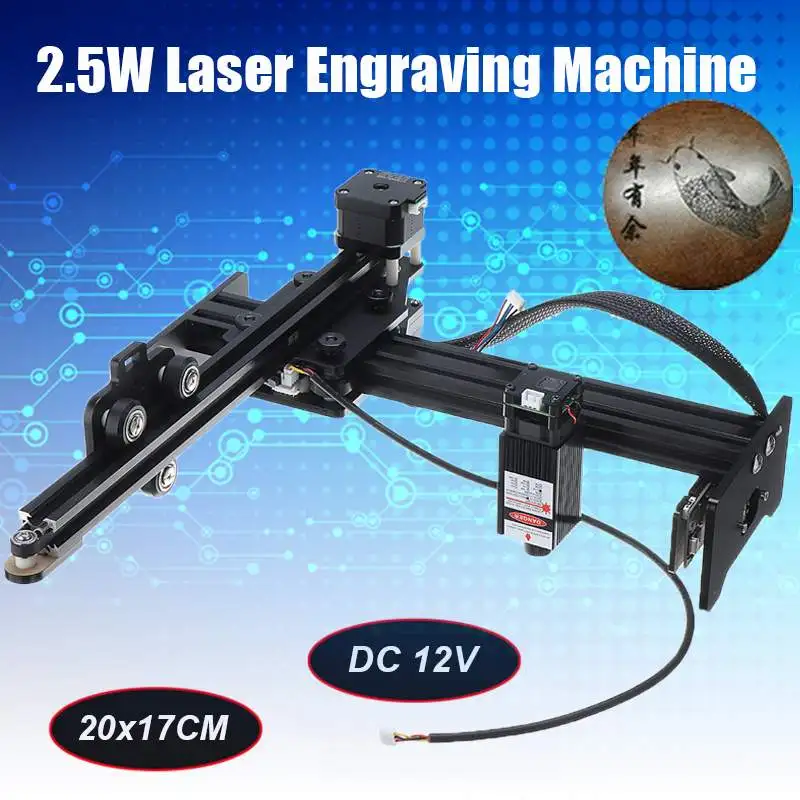 

CNC Laser Engraver Portable Engraving Carving Machine DIY Laser Logo Mark Printer for Metal Engraving /Wood Router/Paper Cutter