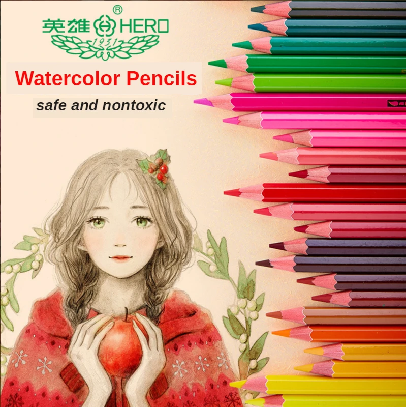 

36/48/72 Color Watercolor Pencils Professional Water Soluble Colored Pencils Drawing Painting Sketch Colour Pencil Art Supplies