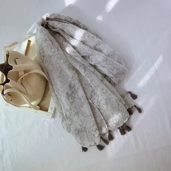 

2020 luxury silk scarf women's spring and summer autumn travel scarf sunscreen oversized cotton and linen shawl long yarn towel