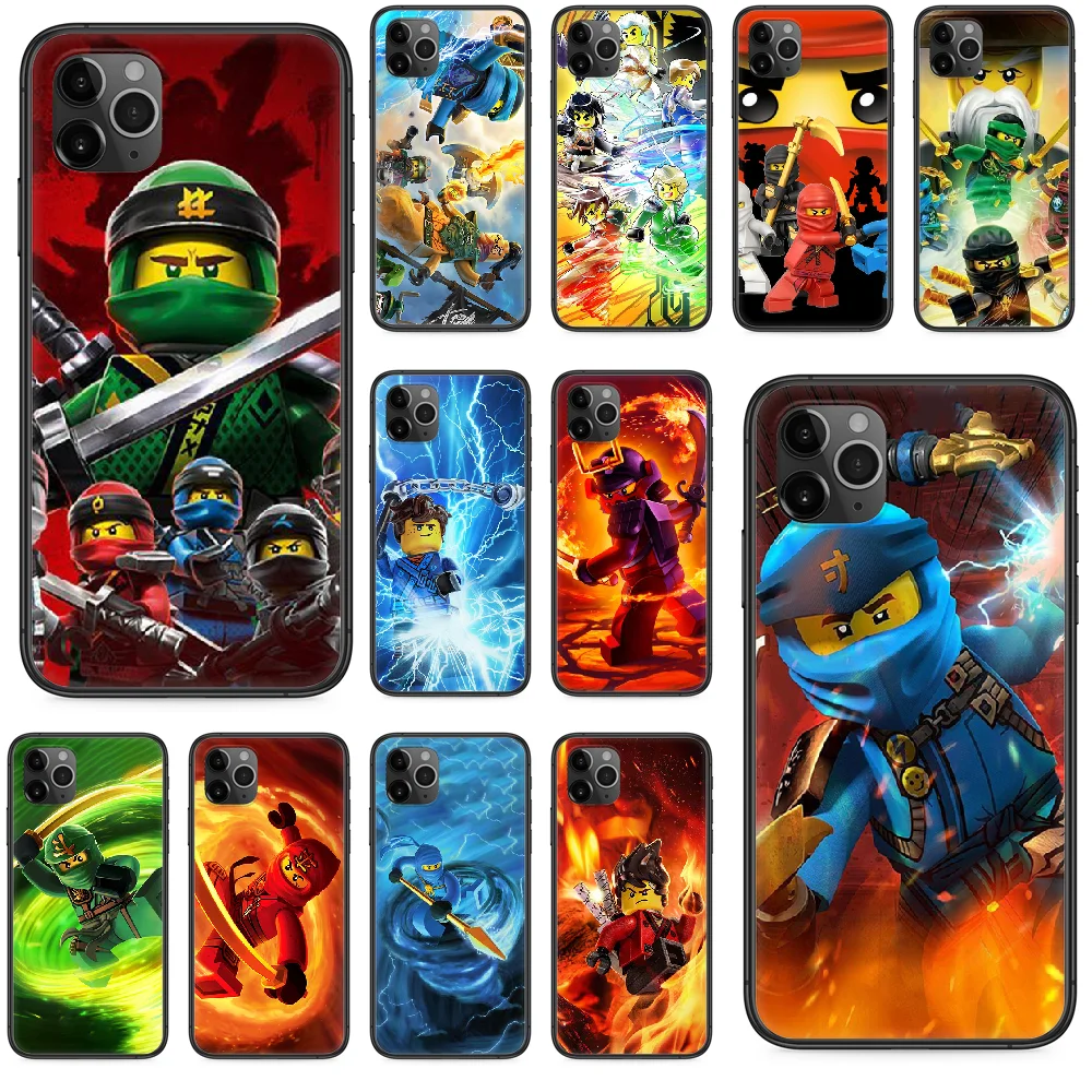 

LE-GO Ninjago Phone case For iphone 4 4s 5 5S SE 5C 6 6S 7 8 plus X XS XR 11 PRO MAX 2020 black back pretty bumper tpu prime