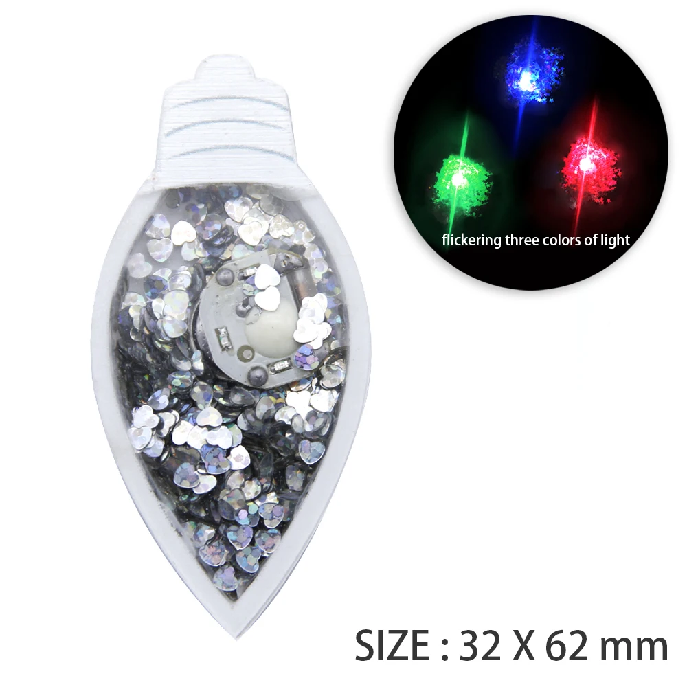 Рождественский светящийся зыбучий песочный светильник Bling Shaker Sequins акриловое плоское украшение из смолы с струящимися блестками для самодельных бантов для волос, 1Yc7509 - Цвет: 32x62mm