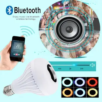 

E27 Portable Colorful Smart LED Music Bulb LED Speaker LED Loudspeaker Audio Bar KTV Home Lamp