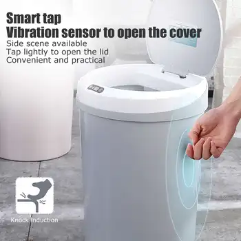 

Design 12L Touchless Trash Can Touch Free Intelligent Automatic Infrared Sensor Kitchen Office Home Hotel Not Dirty Hands Waste