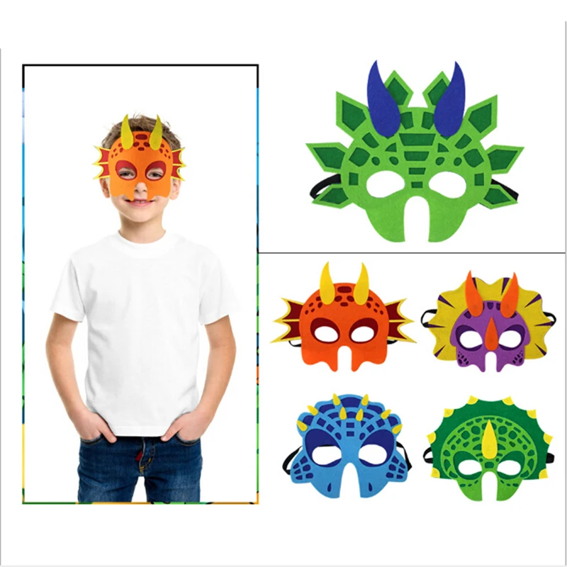 

Dinosaur Mask Face Boys And Girls Masque Dino Themed Birthday Dragon Party Halloween Costume Photo Booth Props Mask