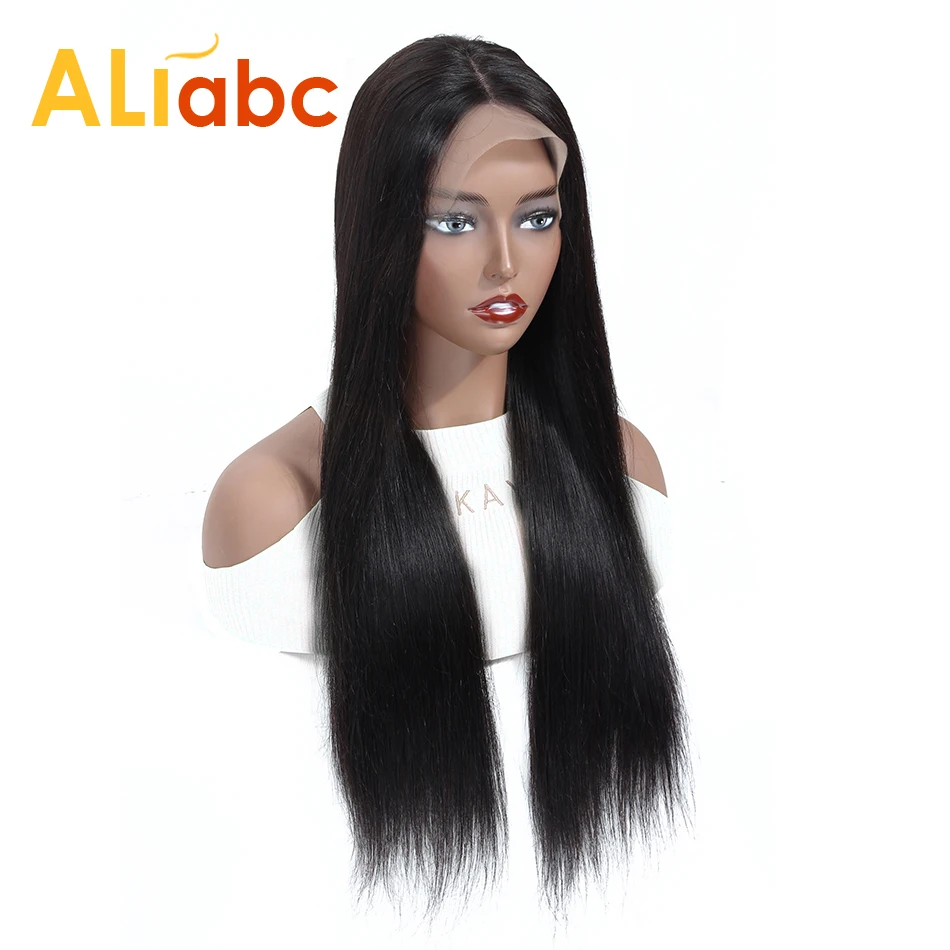 Aliabc бразильские 13*4 фронтальные парики 100% человеческие волосы для черных женщин remy волосы прямые волосы фронтальные парики Бесплатная