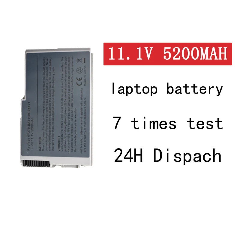 HSW 5200 мАч 6 ячеек Аккумулятор для ноутбука DELL Inspiron 500m 510m 600m Latitude D500 D505 D510 D520 D530 D600 D610