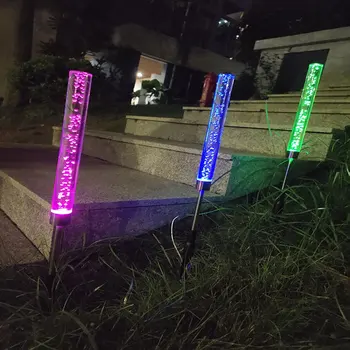 

Solar Power Tube Lights Lamps Acrylic Bubble Pathway Lawn Landscape Decoration Garden Stick Stake Light Lamp