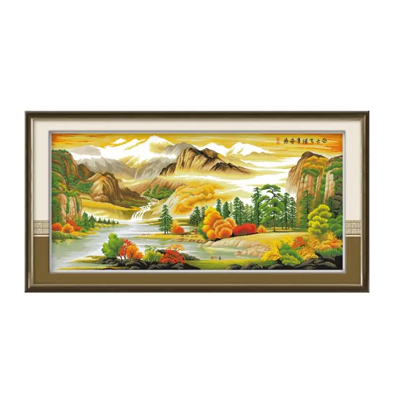 

Beautiful landscape(2) cross stitch kit 14ct 11ct count print canvas stitching embroidery DIY handmade needlework