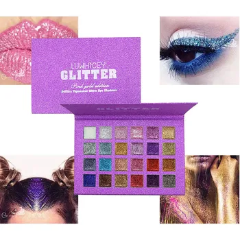 

24 Color Sequin Eyeshadow Shimmer Glitter Eye Shadow Powder Palette Matte Eyeshadow Cosmetic Makeup