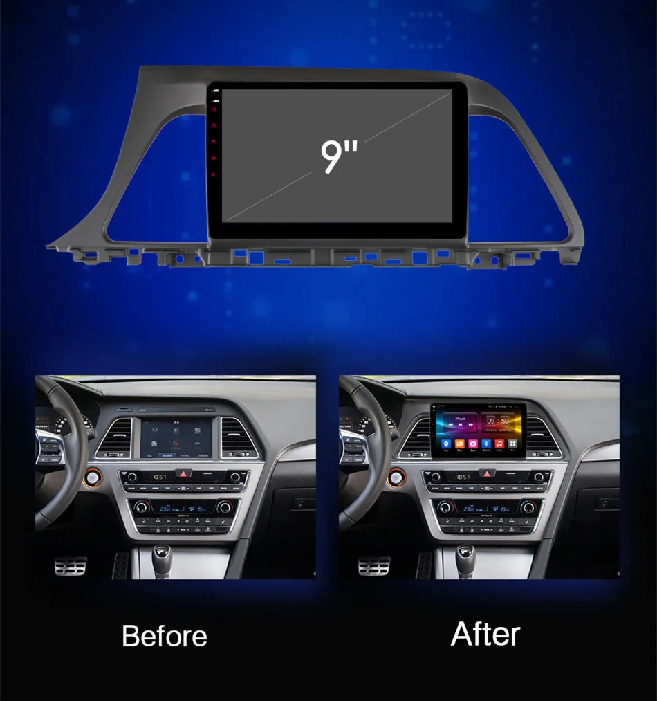 Perfect RoverOne Android 9.0 Octa Core Car Radio GPS For Hyundai Sonata 9 LF 2015 - 2017  Touchscreen Multimedia Player Stereo Head Unit 4