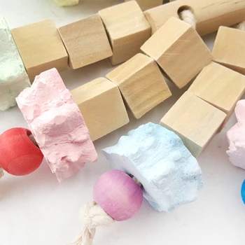 

Parrot Bird Chewing Toy - Natural Wooden Parrot Blocks Knots Tearing Toy J78C
