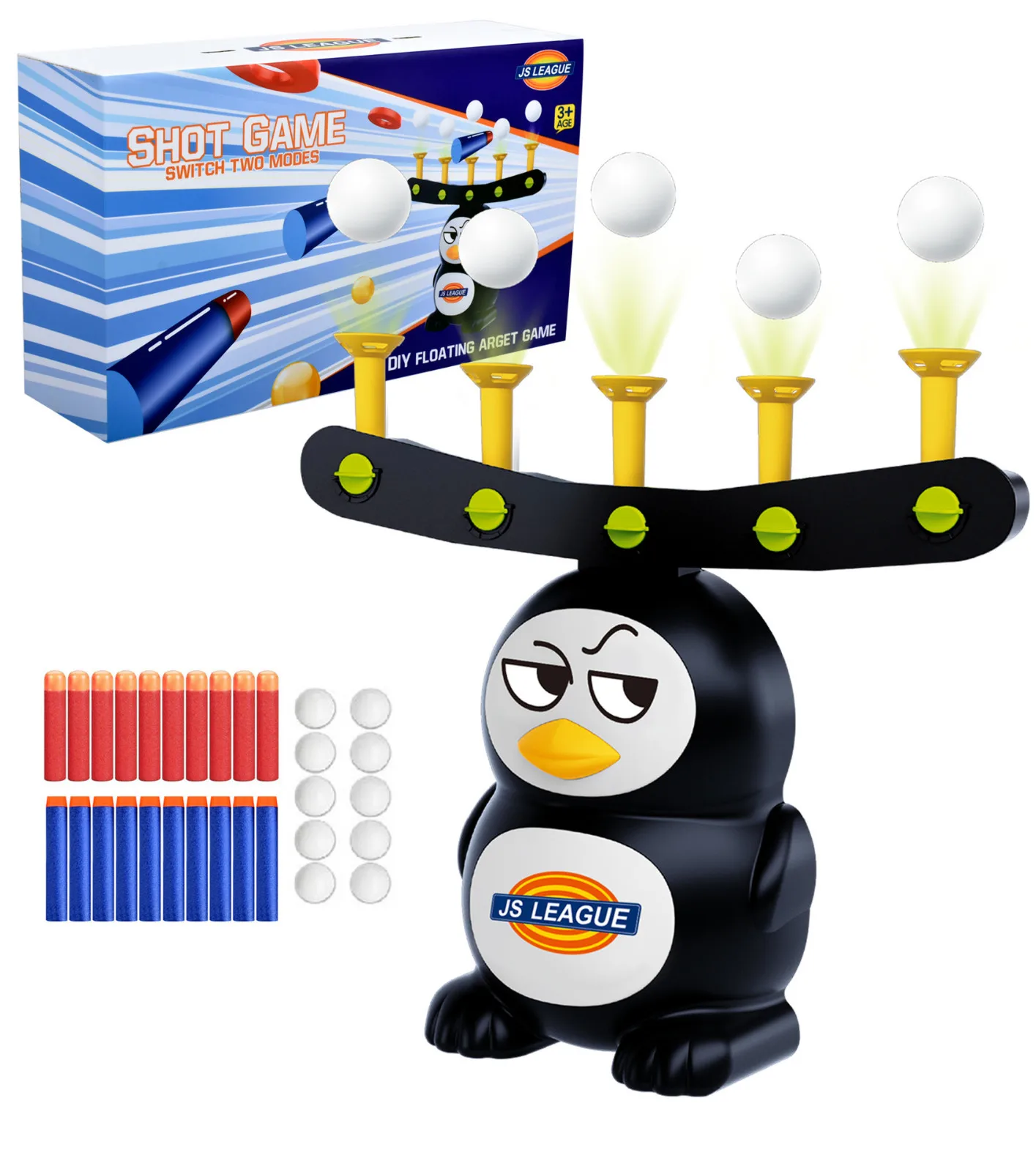 Electric Air Shot Hovering Ball Funny Floating Target Airshot Game Foam Dart Blaster Shooting Toy Kid Gift 2020 NEW penguin | Игрушки и