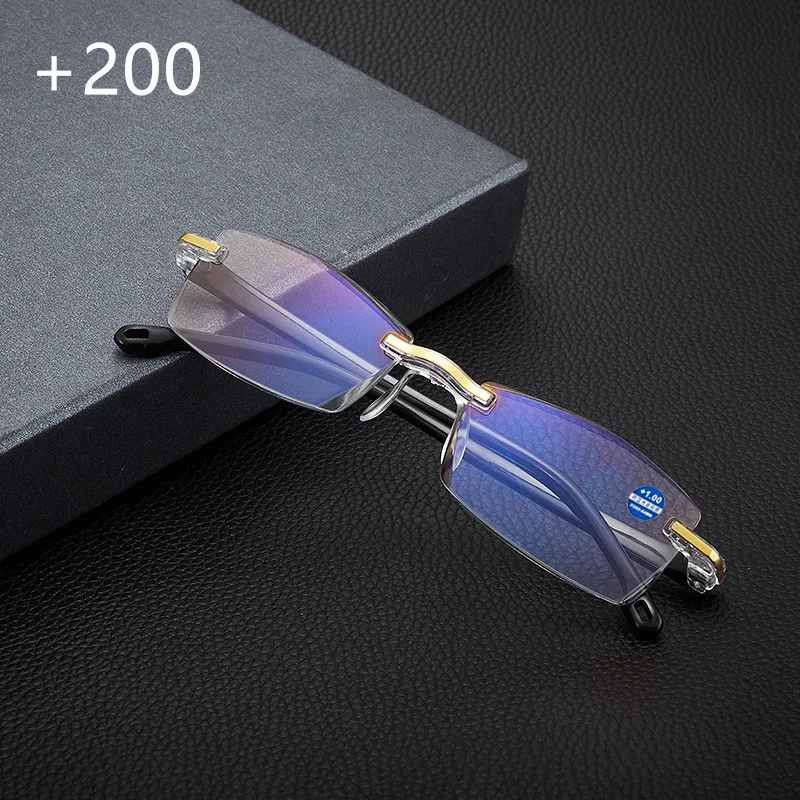 1PC 2 Styles Ultralight Rimless Reading Glasses Anti Blue Light Radiation Computer Presbyopia Readers spectacleso Reader Glasses blue light reading glasses Blue Light Blocking Glasses