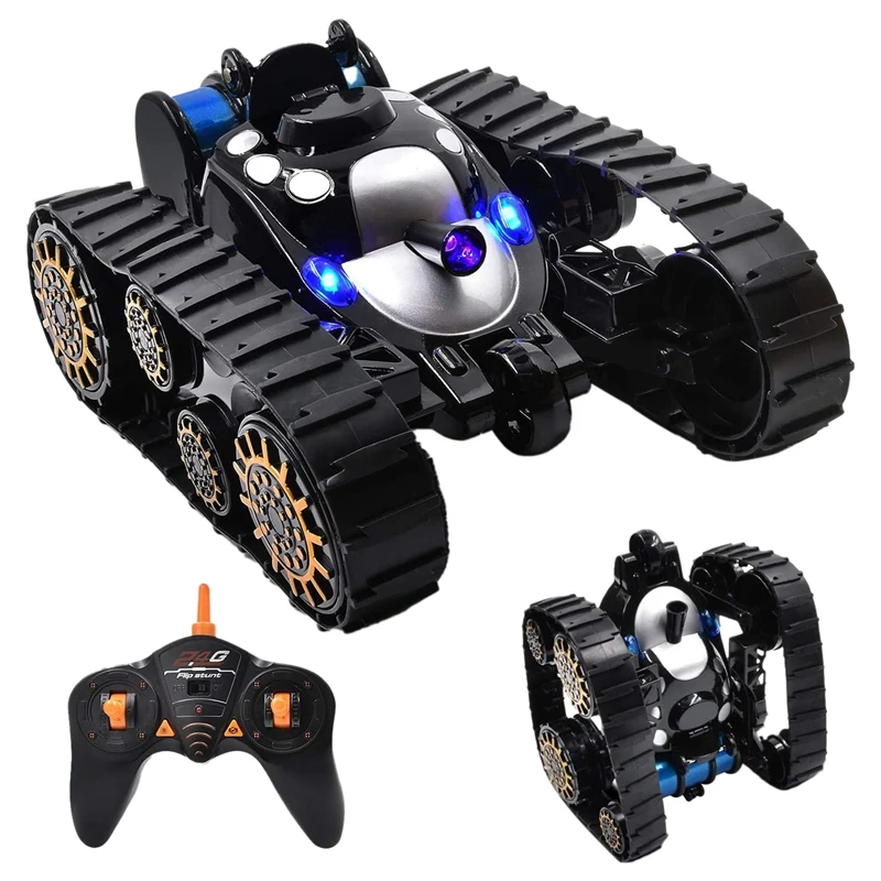 Children's Electric Remote Control Toy Car 360-Degree Flip Stunt Toy Car Tracked Off-Road All-Terrain Toy Tank Children's Electric Remote Control Toy Car 360-Degree Flip Stunt Toy Car Tracked Off-Road All-Terrain Toy Tank